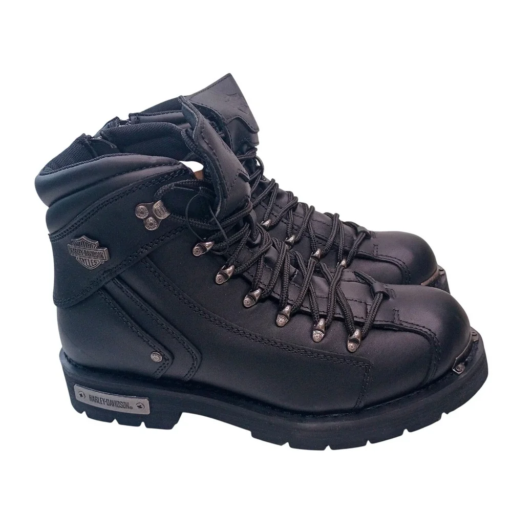 Harley-Davidson Electron Men Black Leather Motorcycle Boots D96017 Men Sz 13 NEW